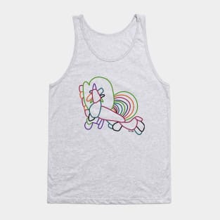 Rainbow unicorn Tank Top